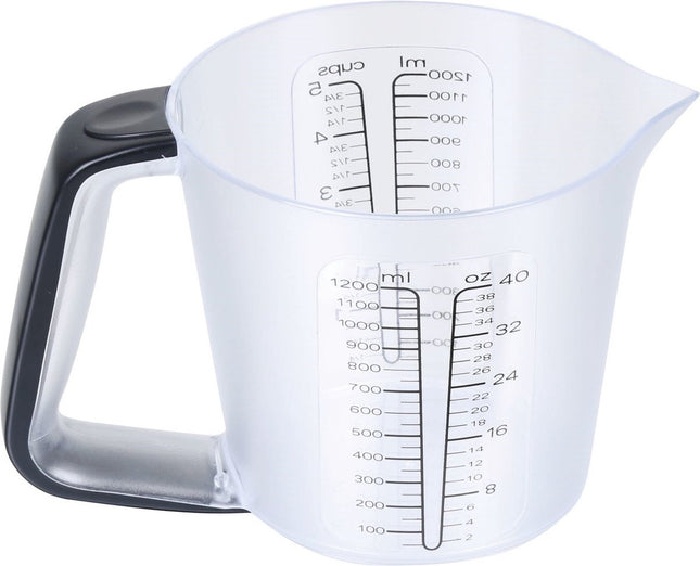 Balance de cuisine électronique avec verre doseur de 1g à 5kg 1,2L - Graduation - G/Oz/Ml