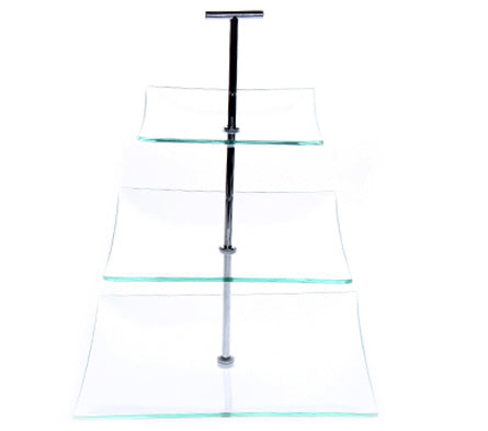 ÉTAGÈRE 25-20-15XH30CM VERRE 3 NIVEAUX