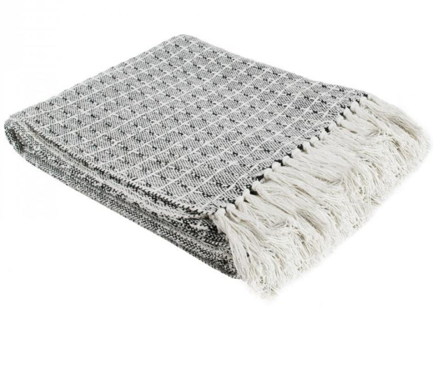 Gefranjerde plaid katoen
