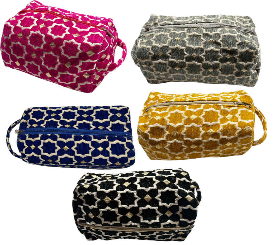 Marokkaanse zellige pouch – handgemaakte toilettas met zellige-patroon