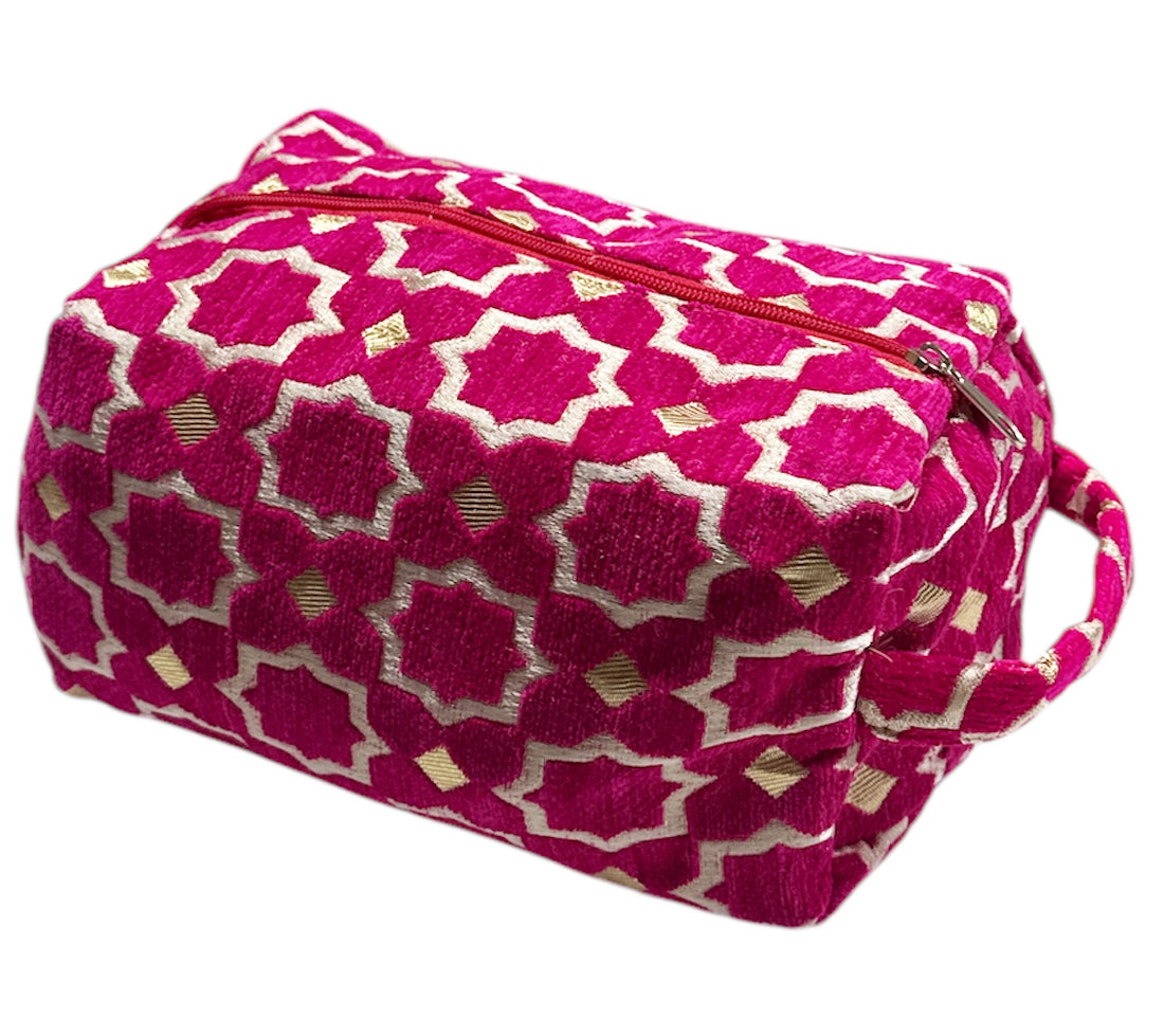 Marokkaanse zellige pouch – handgemaakte toilettas met zellige-patroon – foto 3