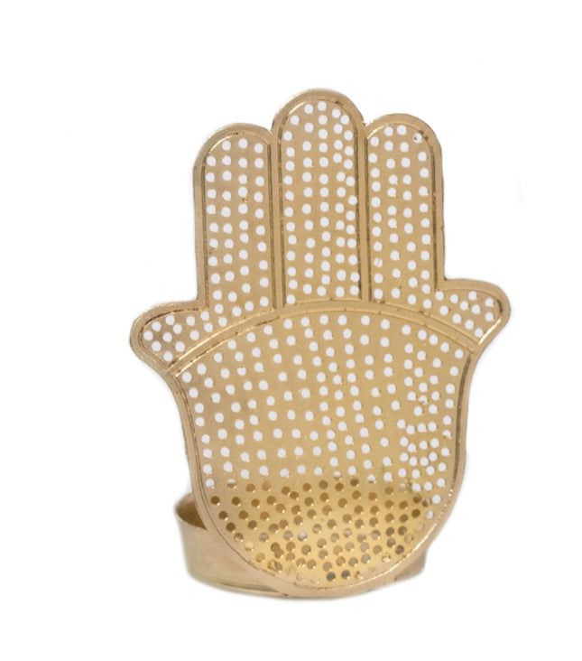 Photophore main de Fatma argenté