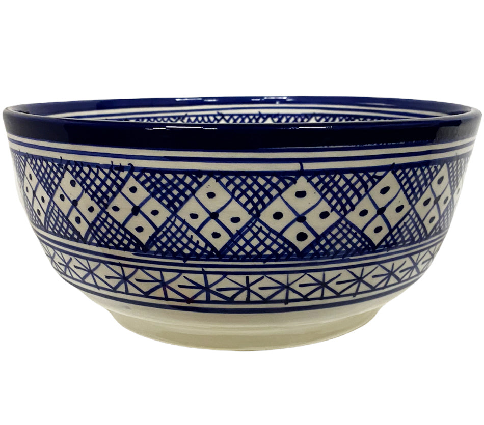 Marokkanische Keramikschale blau-weiß