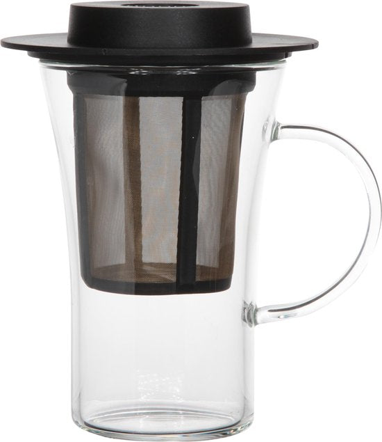 Verre à thé avec filtre et couvercle 280ML