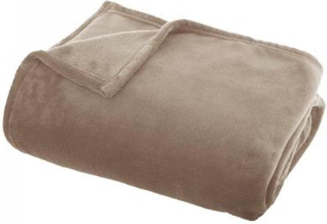 Atmosphera - Plaid - Flanelle - Beige - 130 x 180 cm