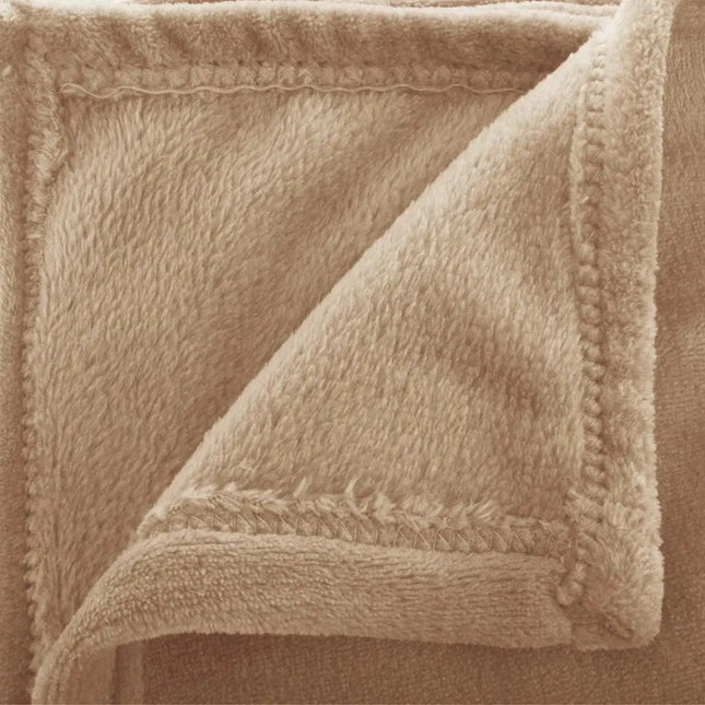 Atmosphera - Plaid - Flanelle - Beige - 130 x 180 cm