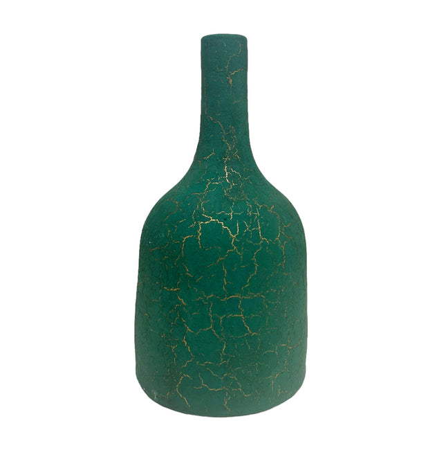 Vase bouteille craquelé 20 cm