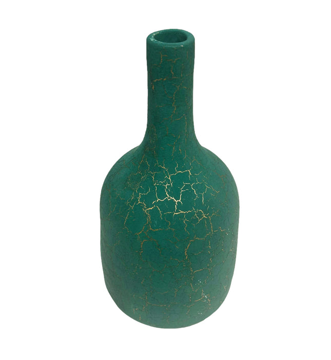 Vase bouteille craquelé 20 cm