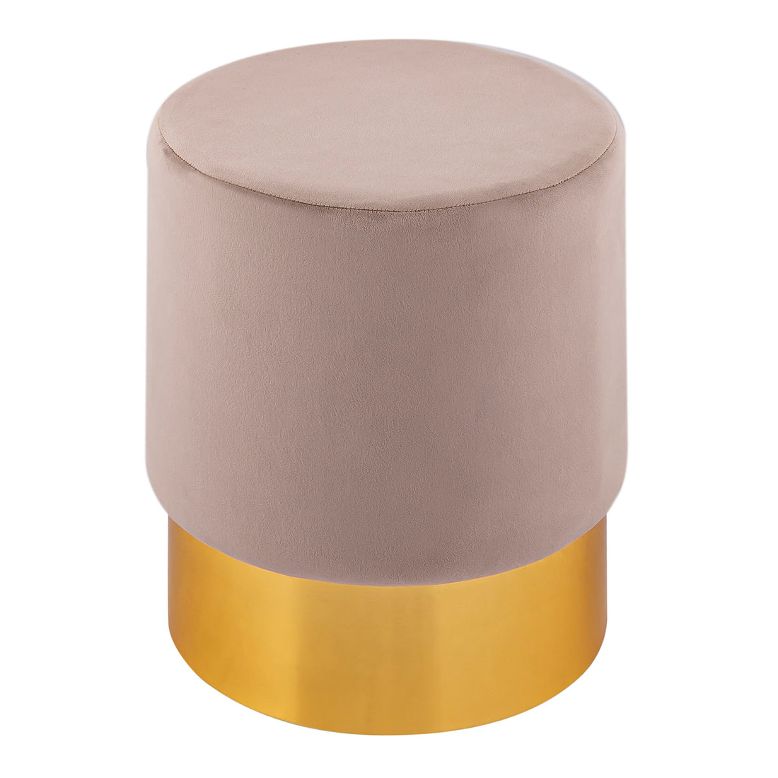 Velvet stool - Modern - Round - Velvet & Metal pouffe Ø 31 H 43 cm