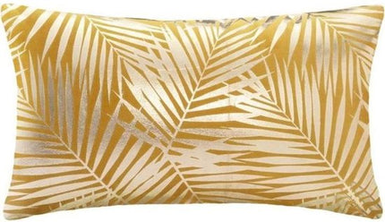 Coussin en velours Tropic - 30 x 50 cm - Jaune ocre
