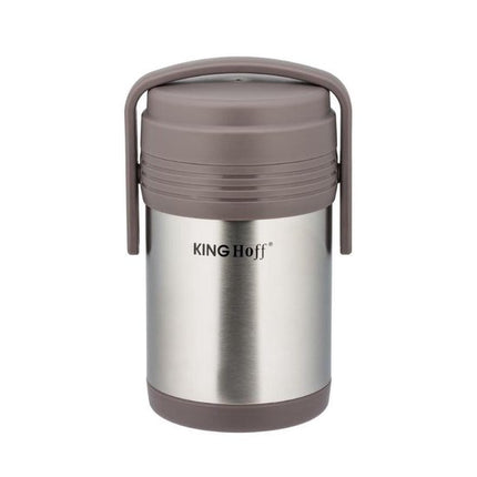 Thermos alimentaire - Boîte à lunch en acier inoxydable - 3 récipients séparés (0,3L + 0,68L + 0,32L) - Double paroi - Chaud & froid pendant des heures - Capacité totale 1,5L - Léger & incassable