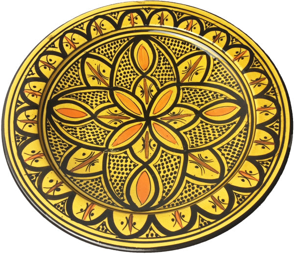 Moroccan plate yellow Ø25