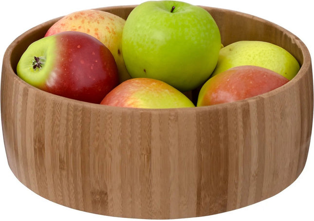 5Five Corbeille à fruits Bali - bois de bambou - D29 x H10 cm - marron - rond