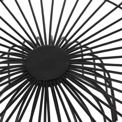 Corbeille à fruits ronde sur pied en métal noir 28 cm