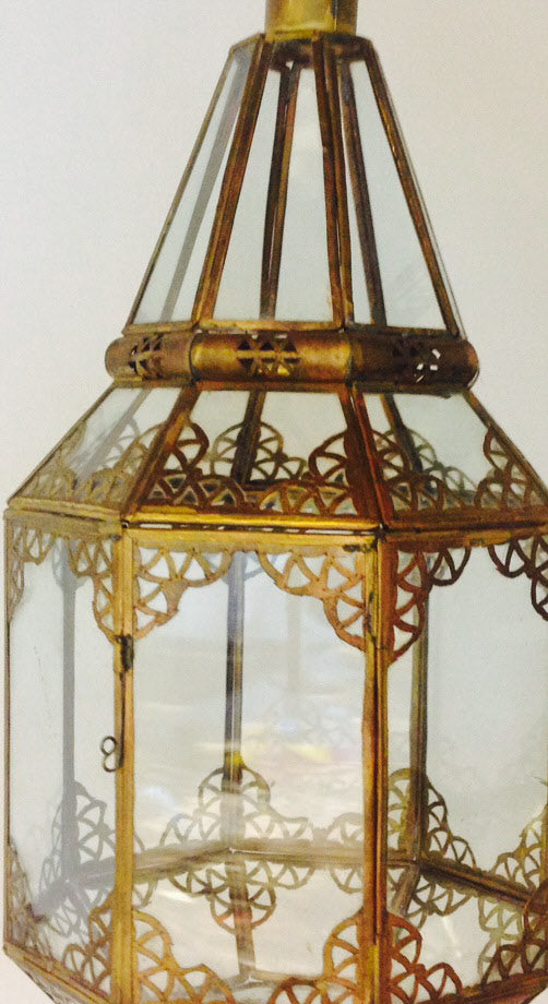Handmade Moroccan glass lamp