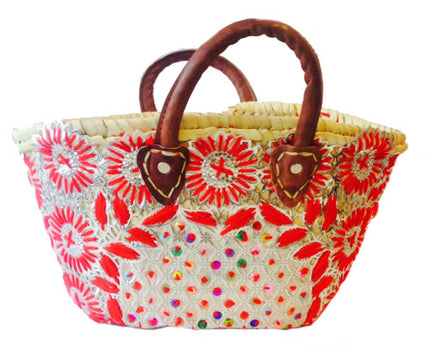 Panier marocain rouge