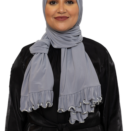 Écharpe en Jersey Premium à Volants