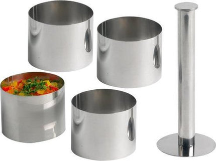 Cosy&Trendy Cercle de présentation - Rond Avec Poussoir - Ø 7 cm - Set de 4
