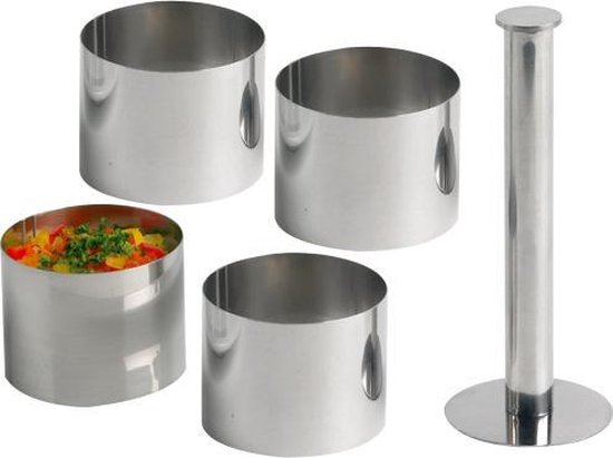 Cosy&Trendy Garnierring - Rund Mit Food Stamp - Ø 7 cm - 4er-Set