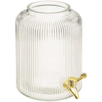 Distributeurs de boissons en verre de 5 litres avec robinet en métal doré