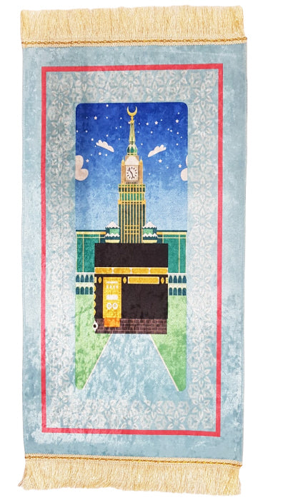 Gebedskleed Kaaba 90 x 50 cm – sajada met antislip, voor kind en volwassene – foto 7