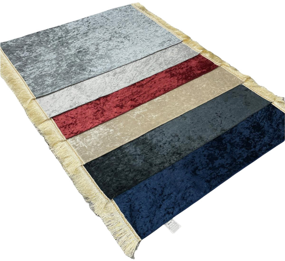 Gebedskleed velours zonder motief – zachte gebedsmat (sajada) met antislip – foto 3