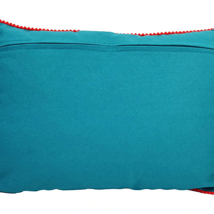 Housse de coussin brodée de fleurs sauvages35x50cm