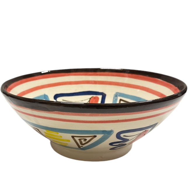 Bol marocain peint à la main - 24 cm - couleurs vives