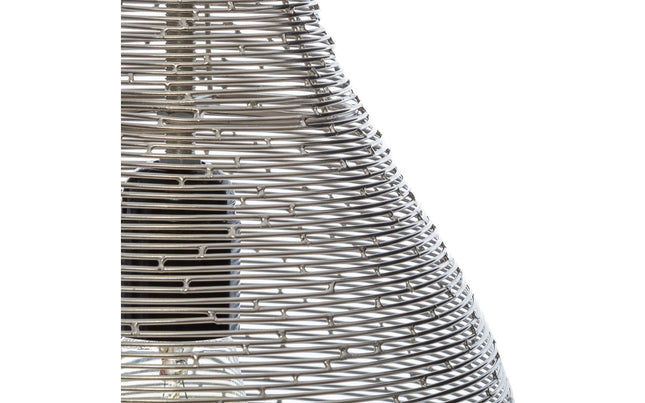 Suspension métallique rayée