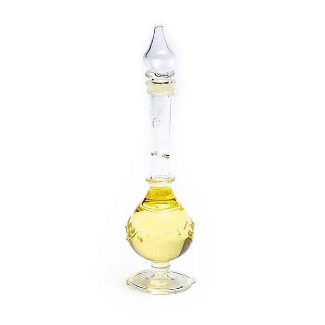 Huile parfumée Bois de Santal & Vétiver en Bouteille Soufflée à la Main – 10ml – Huile Aromatique Naturelle de Luxe – Parfum Ayurvédique