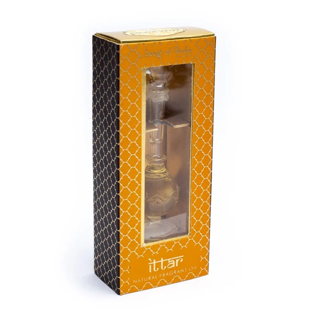 Huile parfumée Bois de Santal & Vétiver en Bouteille Soufflée à la Main – 10ml – Huile Aromatique Naturelle de Luxe – Parfum Ayurvédique