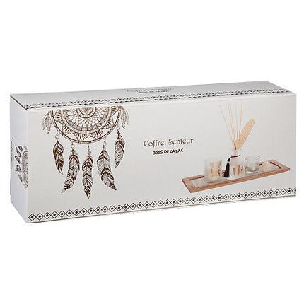 Sensation parfumée sur un joli plateau - Pack diffuseur de parfum et bougie parfumée