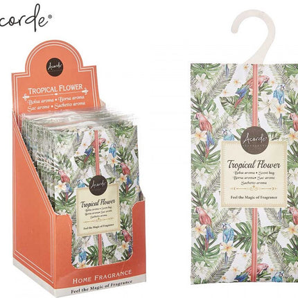 Sachets parfumés - Armoire - Désodorisant - Toilettes - Aspirateur - Rouge tropical - 1 pièce