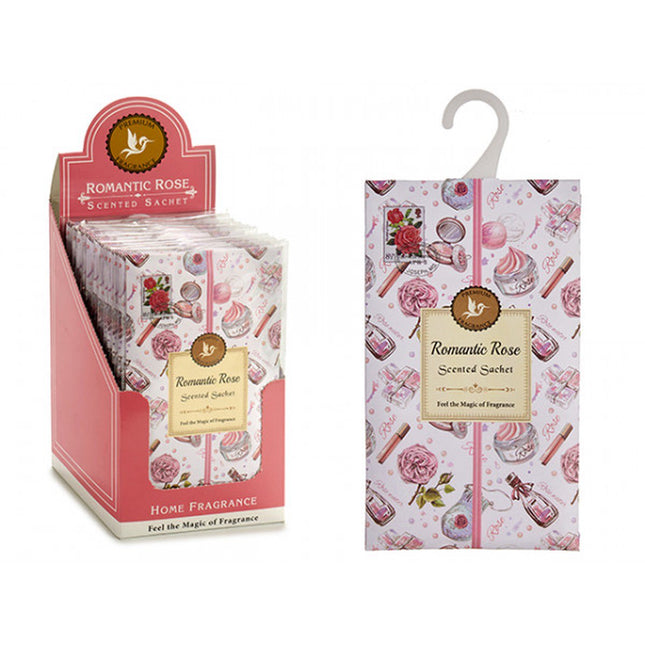 Sachets parfumés - Armoire - Désodorisant - Toilettes - Aspirateur - Fleurs roses - 1 pièce
