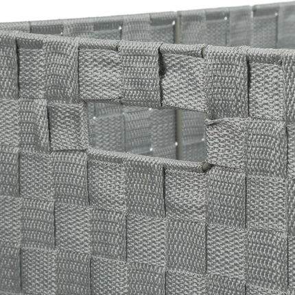 Paniers de rangement tressés - Lot de 4 - polyester - gris - organiseurs de placard - rangement