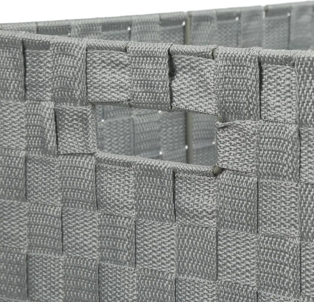 Geflochten Aufbewahrungskörbe - 4er-Set - Polyester - Grau - Schrank-Organizer - Aufbewahrung