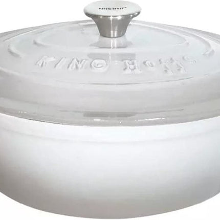 Kinghoff - cocotte en fonte - ovale - 30cm - 4,5L - Grise - émail