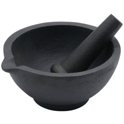 Mortier et pilon en fonte noire
