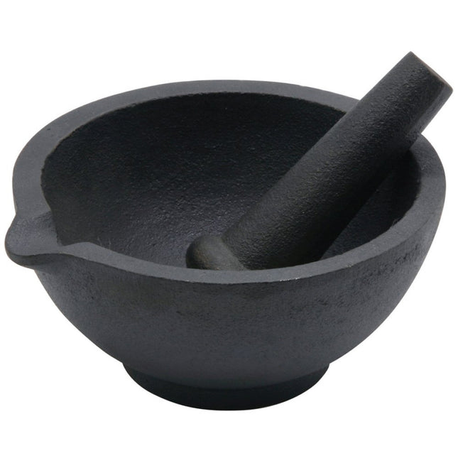 Mortier et pilon en fonte noire
