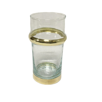 Verre marocain beldi doré 12 cm