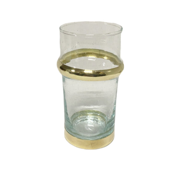 Verre marocain beldi doré 12 cm