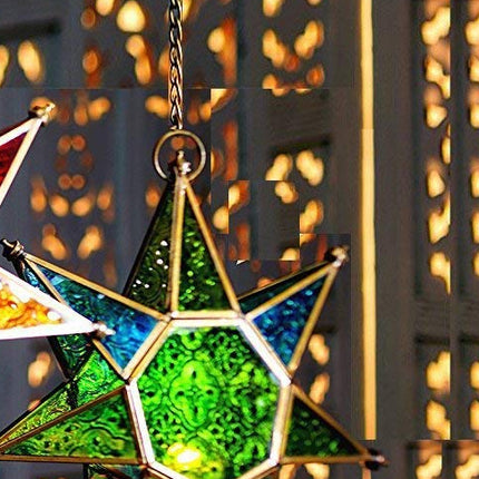 Lanterne étoile suspendue de style marocain
