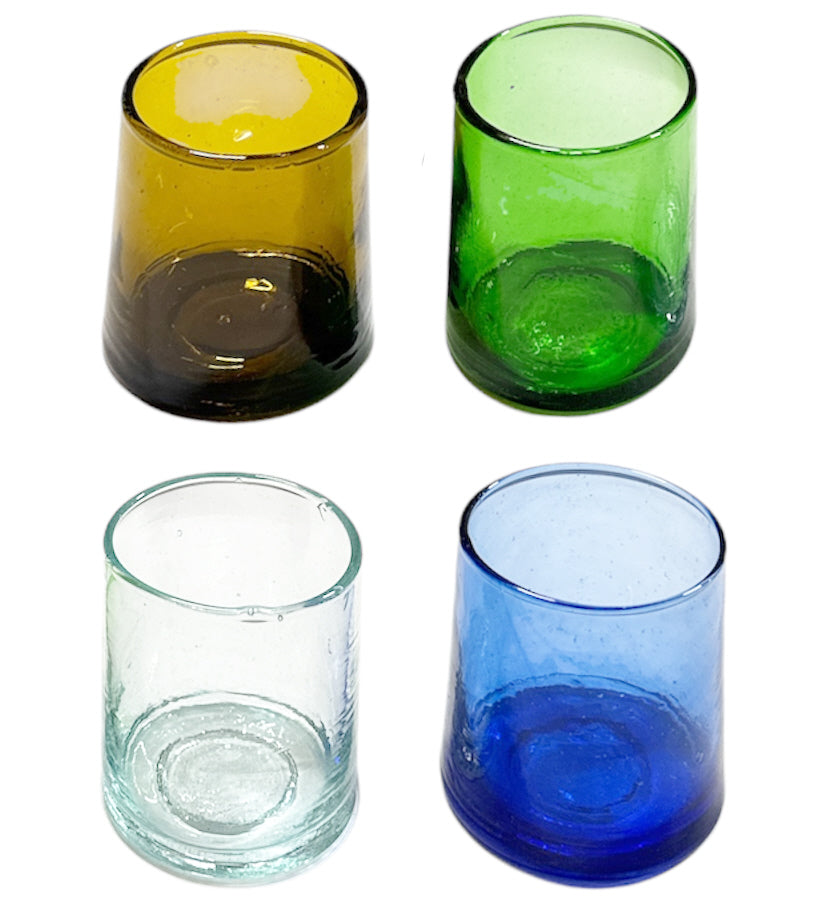 Marokkaanse tumbler – mondgeblazen drinkglas van gerecycled glas, ca. 9 cm – foto 2