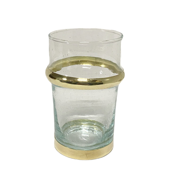 Marokkanisches Beldi-Glas Gold 9 cm