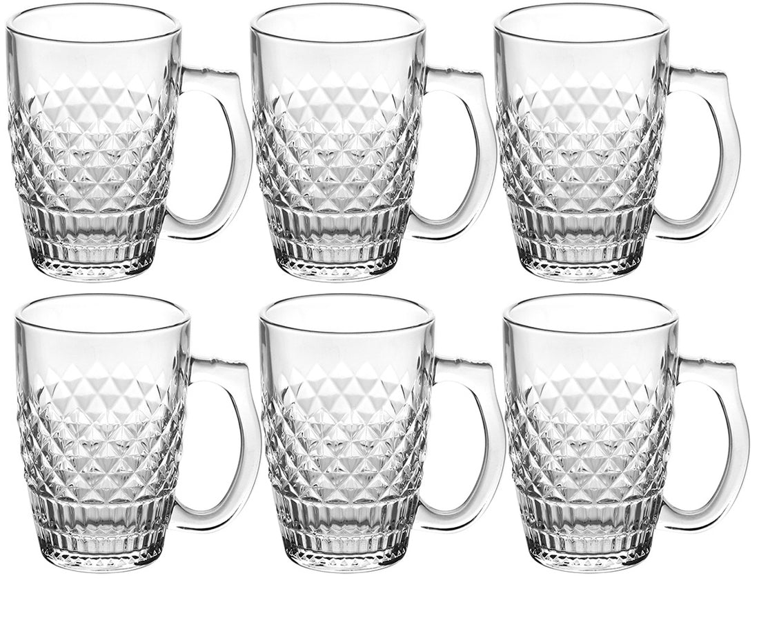 Set van 6 glazen met handvat