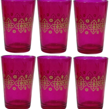 Verres à thé colorés 6 p.