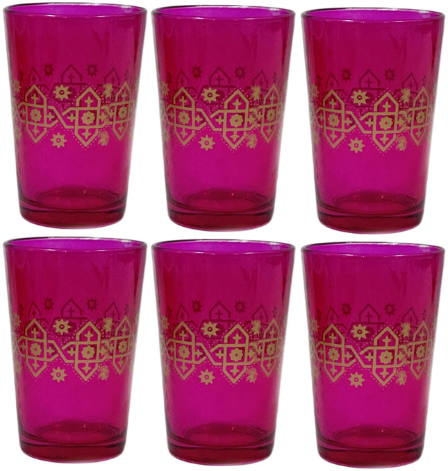Verres à thé colorés 6 p.