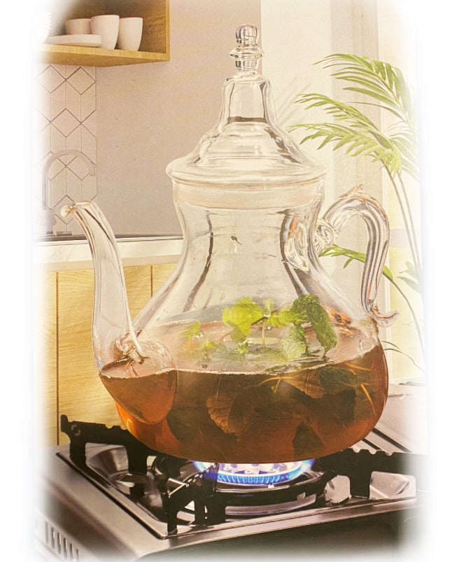 Marokkaanse glazen theepot met warmer – hittebestendig, 0,6 tot 1,5 liter – foto 3