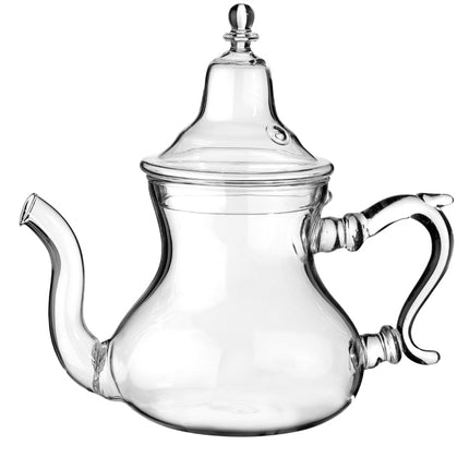 Théière marocaine en verre avec réchaud
