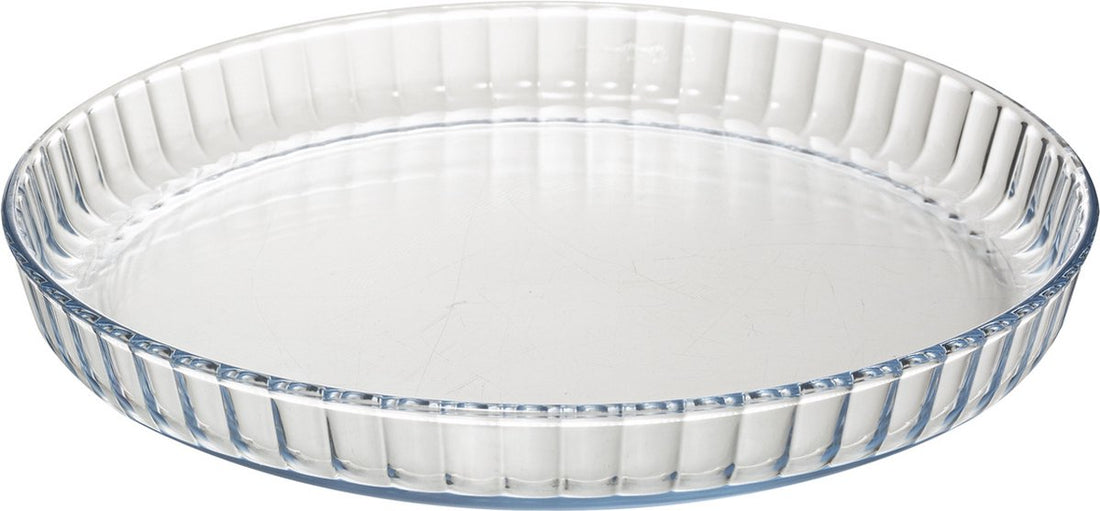Glass fruitcake pan with lid, Ø 30 cm